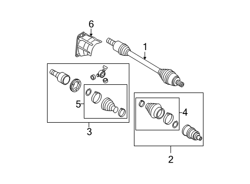 2006 Volkswagen Passat Drive Axles - Front Diagram 2