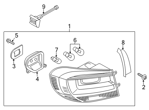 2016 Volkswagen Tiguan Tail Lamps Diagram