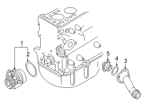 2004 Volkswagen Passat Water Pump - Belts Diagram 2
