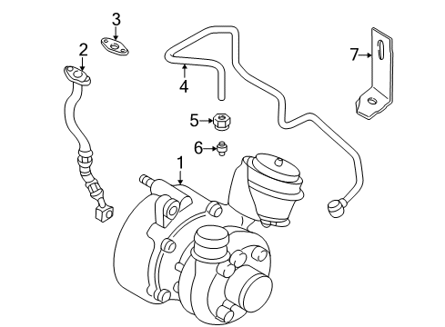 2004 Volkswagen Beetle Turbocharger & Components Diagram