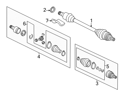 2017 Volkswagen Jetta Drive Axles - Front Diagram