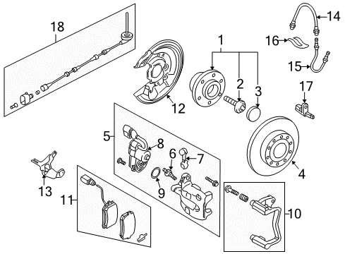 2011 Volkswagen CC Brake Components Diagram 3
