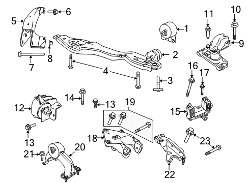2010 Volkswagen Routan Engine & Trans Mounting Diagram