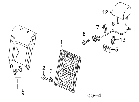 2020 Volkswagen Passat Rear Seat Components