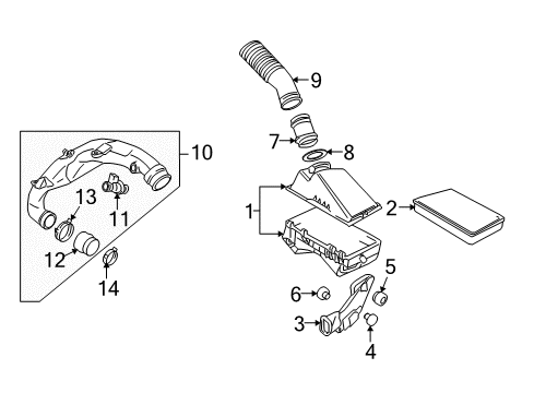 2005 Volkswagen Jetta Air Intake - Air Diagram 3