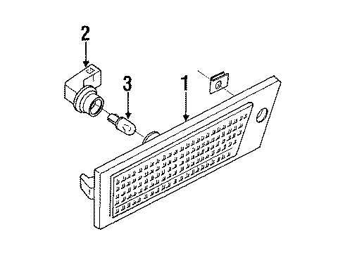1991 Volkswagen Corrado Side Marker Lamps Diagram