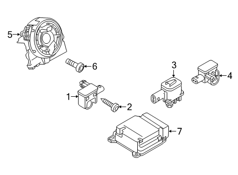 2013 Volkswagen Touareg Air Bag Components Diagram