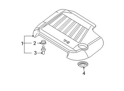 2004 Volkswagen Jetta Engine Appearance Cover Diagram 4