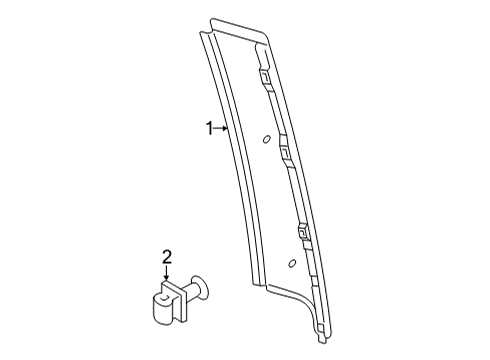 2025 Volkswagen GTI Exterior Trim - Rear Door Diagram