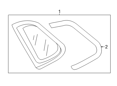 2023 Volkswagen Tiguan Glass & Hardware - Quarter Panel