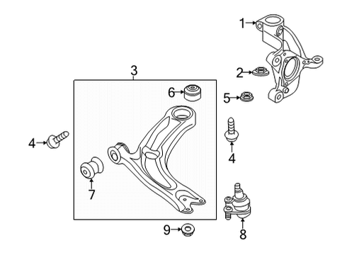 2022 Volkswagen Taos Front Suspension Components Diagram