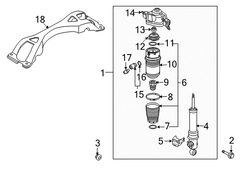 2004 Volkswagen Touareg Shocks & Components Diagram 3