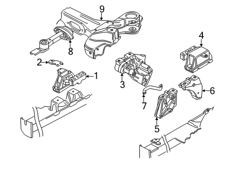 2001 Volkswagen Beetle Engine & Trans Mounting