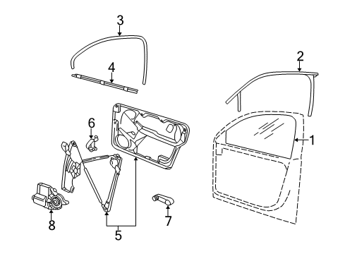 2001 Volkswagen Beetle Door Diagram