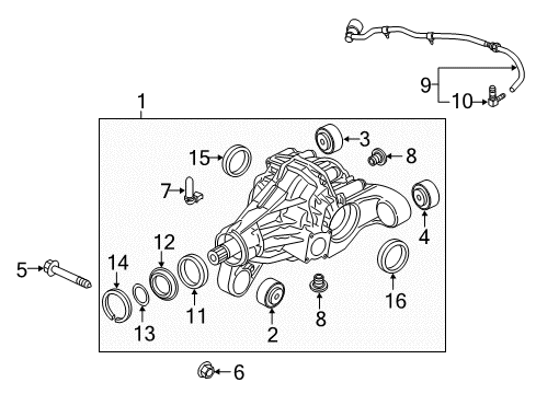 2011 Volkswagen Touareg Axle & Differential - Rear Diagram