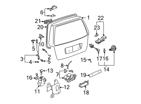 2002 Volkswagen Jetta Lift Gate Diagram