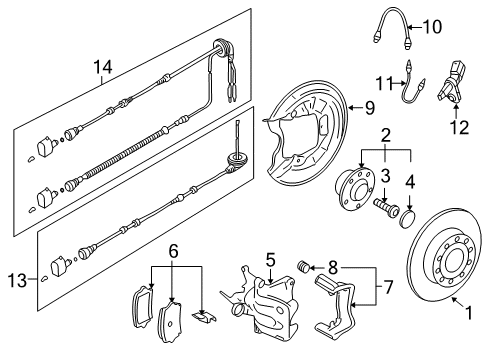 2007 Volkswagen Rabbit Anti-Lock Brakes Diagram