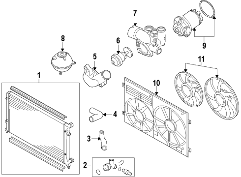 2008 Volkswagen R32 Cooling System Diagram