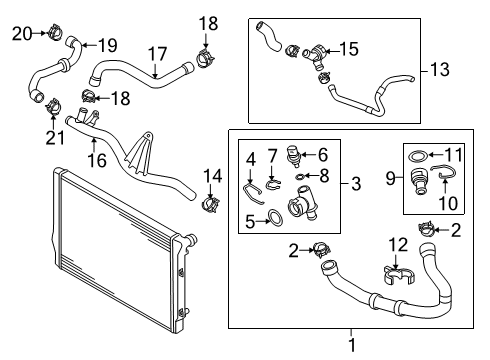 2021 Volkswagen GTI Hoses, Lines & Pipes Diagram 2