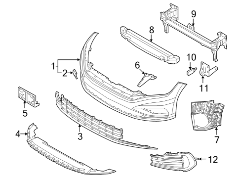 2024 Volkswagen Jetta Bumper & Components - Front Diagram