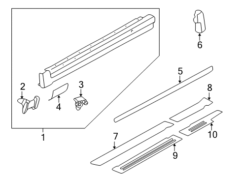 2003 Volkswagen Passat Exterior Trim - Pillars Diagram 2