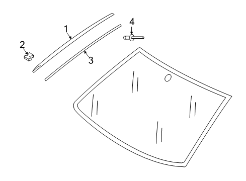 2015 Volkswagen e-Golf Exterior Trim - Windshield