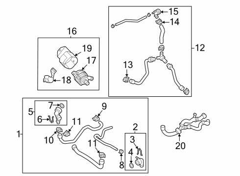 2024 Volkswagen Atlas Hoses, Lines & Pipes Diagram