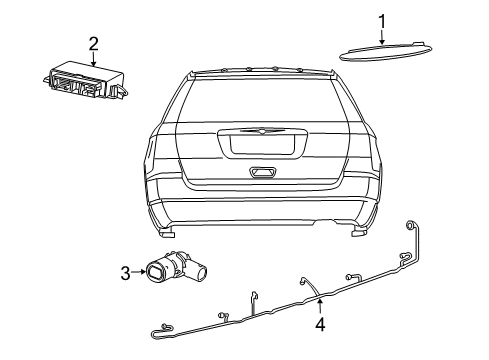 2012 Volkswagen Routan Parking Aid Diagram