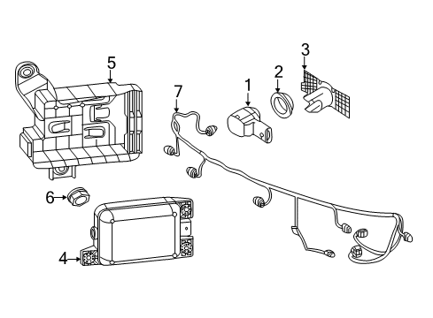 2020 Volkswagen Atlas Electrical Components - Rear Bumper Diagram