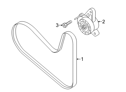 2015 Volkswagen Passat Belts & Pulleys - Belts Diagram 2