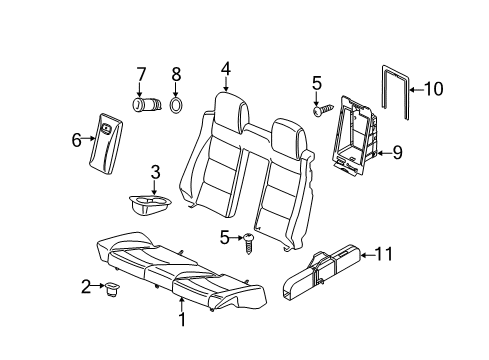 2007 Volkswagen Eos Rear Seat Components Diagram