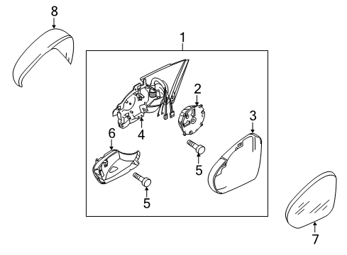 2010 Volkswagen GTI Mirrors - Body Diagram 2