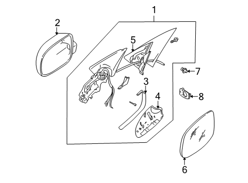 1999 Volkswagen Golf Trim Diagram for 3B0-857-603-01C