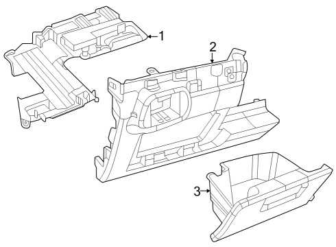 2025 Volkswagen Atlas Instrument Panel Components Diagram