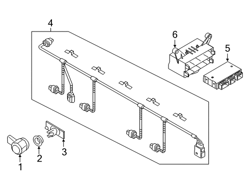 2017 Volkswagen Touareg Bumper & Components - Rear Diagram 2