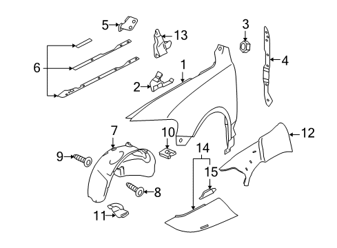 2004 Volkswagen Touareg Fender & Components