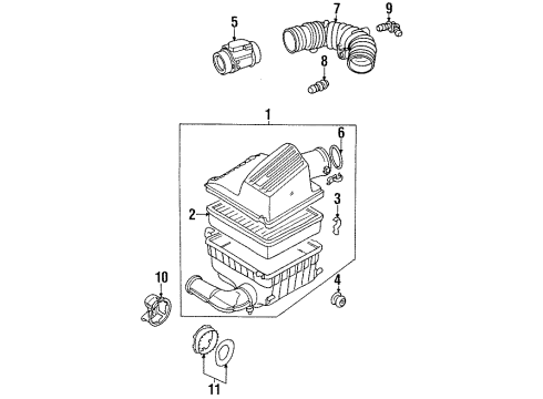 1996 Volkswagen Golf Air Inlet - Air Diagram 2