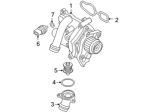 2009 Volkswagen Jetta Water Pump - Belts Diagram 4