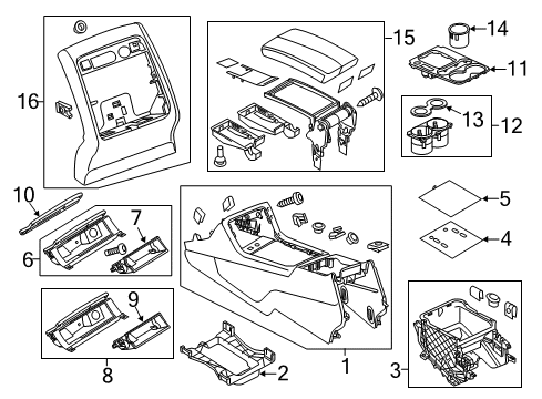 2012 Volkswagen Touareg Console Diagram 2