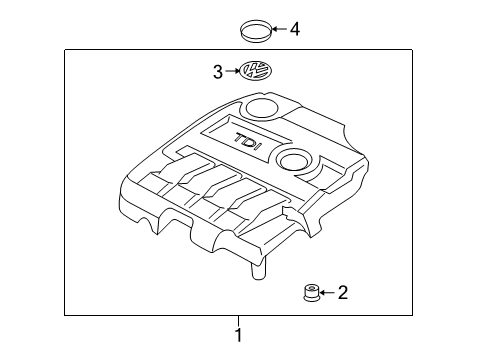 2012 Volkswagen Jetta Engine Appearance Cover Diagram