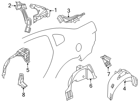 2000 Volkswagen Passat Inner Structure - Quarter Panel