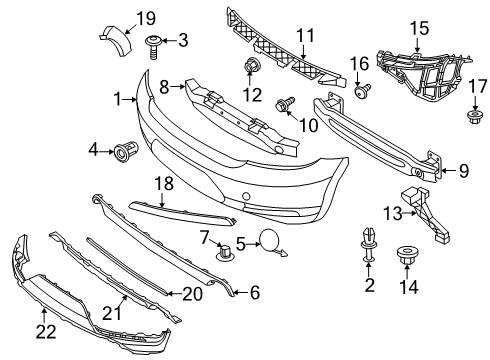 2018 Volkswagen Beetle Bumper & Components - Rear Diagram