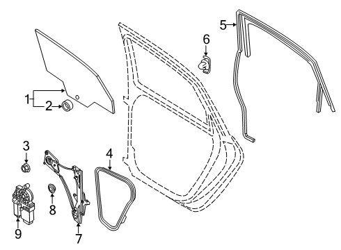 2020 Volkswagen Passat Rear Door Diagram