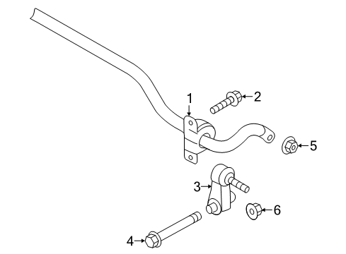 2017 Volkswagen Golf SportWagen Stabilizer Bar & Components Diagram