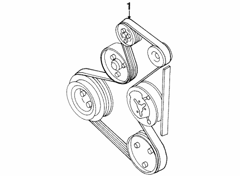 1993 Volkswagen Passat Belts & Pulleys - Belts Diagram 2