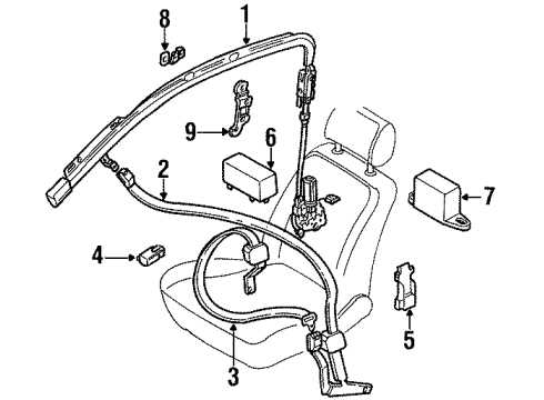 1990 Volkswagen Passat Front Seat Belts Diagram