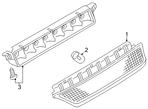 1998 Volkswagen Passat High Mount Lamps Diagram