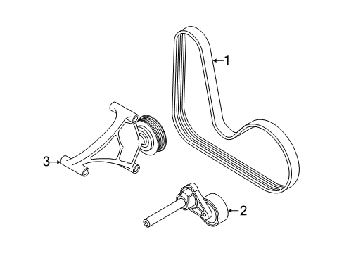 2012 Volkswagen Beetle Belts & Pulleys - Belts Diagram 2