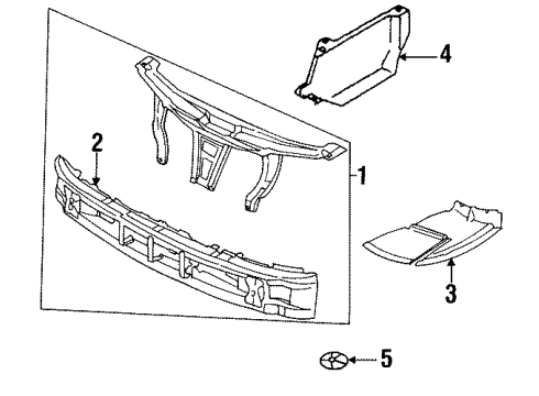 1995 Volkswagen Cabrio Radiator Support Diagram