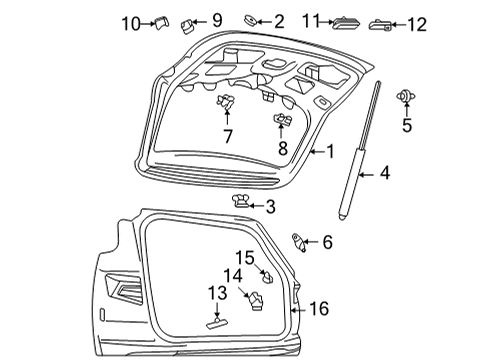2025 Volkswagen Taos Gate & Hardware Diagram